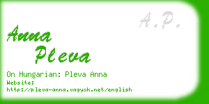 anna pleva business card